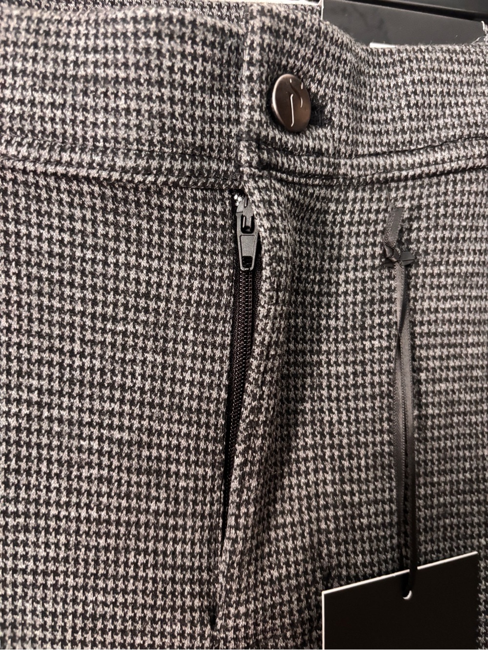 NWT Simply Vera Wang Sz XL Houndstooth Career Pants Medium Gray Black Stretch - Picture 4 of 12
